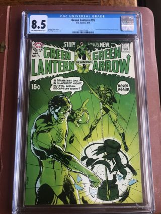 Green Lantern 76 Cgc 8.  5 Ow/white Neal Adams Key Dc Classic Cover