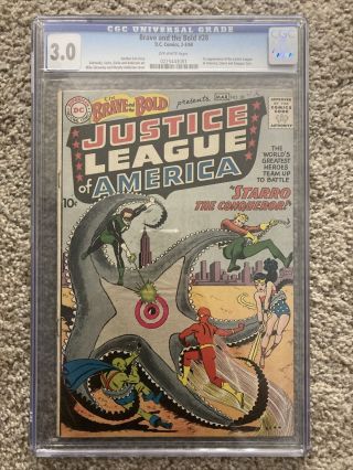 The Brave And The Bold 28 Cgc 3 1960 First Justice League Of America