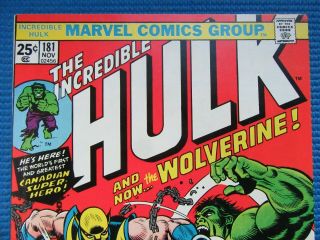 INCREDIBLE HULK 181 - (NM -) - 1ST FULL APPEARANCE OF THE WOLVERINE - 4