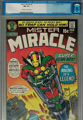 Mister Miracle 1 Cgc 9.  4 Nm 1st App Mr Miracle Oberon Jack Kirby Dc Comics 1971