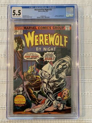 Cgc 5.  5 Werewolf By Night 32 1st Appearance Of Moon Knight Ow/w Pages