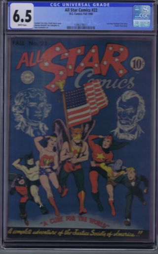All Star Comics 22 DC 1944 Classic Flag Cover 5