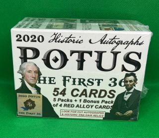 2020 Historic Autographs Potus The First 36 Blaster Box