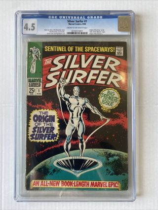 Silver Surfer 1 (1968) Cgc 4.  5 - Origin Of The Silver Surfer Marvel Comics Key