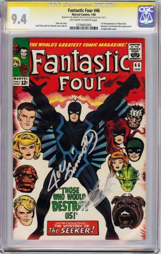 Fantastic Four 46 (1966) Cgc 9.  4 Ss Signed Stan Lee & Sinnott 1st Black Bolt