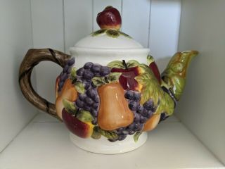 Sonoma Villa Fruit Teapot By Home Interiors Better Homes & Garden Fruit Decor