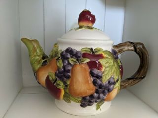 Sonoma Villa Fruit Teapot by Home Interiors Better Homes & Garden Fruit Decor 3