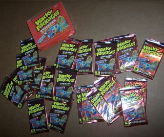 Box Of 21 Wacky Packages Packs Series 1 2004 Stickers Trading Cards
