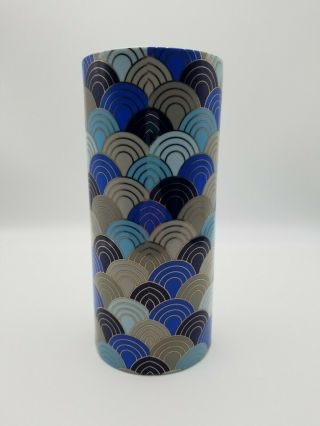 Jonathan Adler Carnaby Scales Vase Blue Aqua Platinum 3