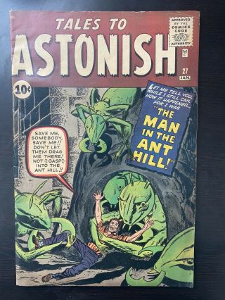 Tales To Astonish 27 1st Appearance Of Ant - Man Kirby Ditko Stan Lee