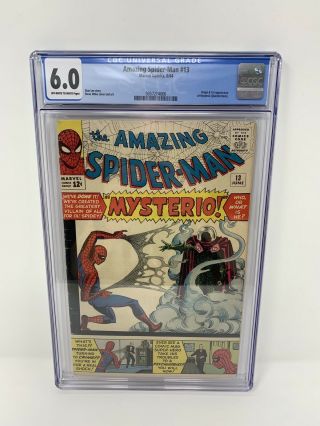 Spider - Man 13 Cgc 6.  0 Blue Label 1st Appearance Of Mysterio Ow/white
