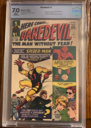 Daredevil 1 Cbcs 7.  0 Marvel 1964 Like Cgc White Pages