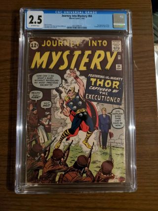Journey Into Mystery 84 Cgc 2.  5 Key 2nd Appearance Of Thor,  1st Jane Foster