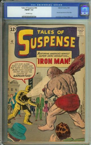 Tales Of Suspense 40 Cgc 7.  0 Ow Pages // 2nd Appearance Of Iron Man