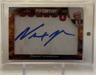 Newt Gingrich Leaf Pop Century Cut Signature Autograph Auto Card No.  Pcc - Ng1 Sp
