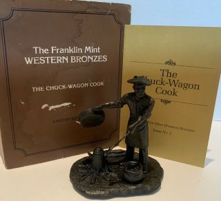 The Franklin Western Bronzes The Chuck - Wagon Cook Issue No.  2 Limited 1976