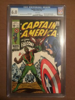Captain America 117 Cgc 6.  0 First Appearance Of The Falcon