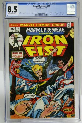 Marvel Premiere 15 (1974) Cgc 8.  5 Key 1st Appearance Iron Fist & Origin Story