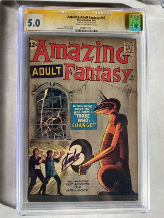 Adult Fantasy 10 Cgc 5.  0 Ss Stan Lee Signed Auto Only 1 On Census