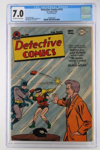 Detective Comics 115 - Cgc 7.  0 Fn/vf - Dc 1946 - Batman & Robin