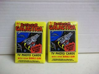 1978 Battlestar Galactica Tv Photo Cards Wax 2 Pack Deal