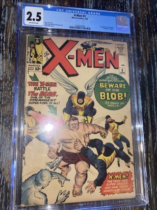 X Men Issue 3 Comic Book Cgc 2.  5 1st Appearance The Blob Marvel Comics