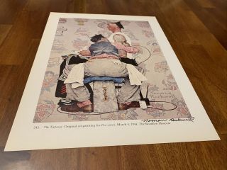 Signed Norman Rockwell “the Tattooist” Saturday Evening Post Cover Mar 4,  1944