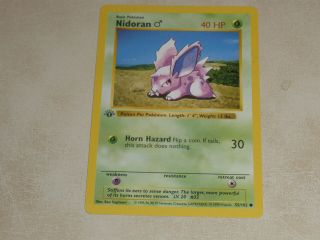 1999 Pokemon Game Base Set 1st Edition Shadowless 55 Nidoran