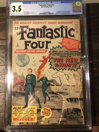 Fantastic Four 13 Cgc 3.  5 1st Appearance Watcher 1963