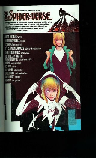 Edge of Spider - Verse 2 1st app.  of the Spider - Woman (Gwen Stacy) L@@K 3