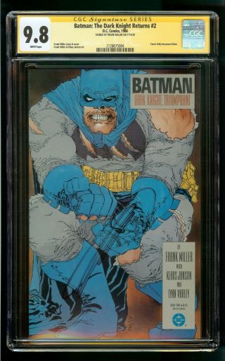 Batman Dark Knight Returns 2 (1986) Cgc 9.  8 Ss Signed By Frank Miller 1st Print