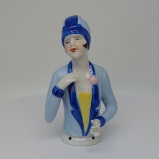 Art Deco Style Half Doll Figurine Mata Hari Sexy Half Doll Pincushion Arms Away