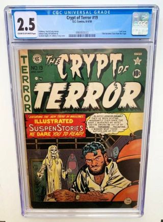 The Crypt Of Terror 19 Cgc 2.  5 (gd, ) E.  C.  Comics Golden Age Horror 1950