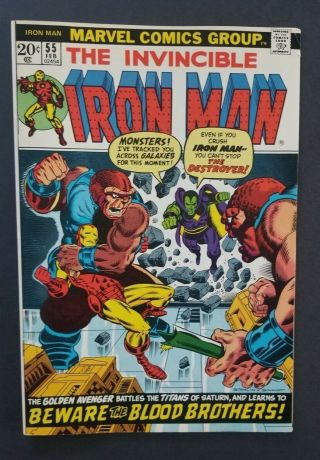 Iron Man 55 • Gorgeous Very Fine Or Better • 1st Thanos,  Drax,  Star Fox