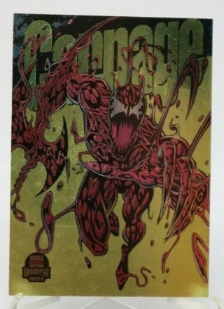 Carnage 1994 Marvel Trading Card Limited Edition Power Blast Insert 1 Of 9 Gold