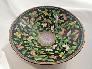 Vintage Antique Chinese Cloisonne Floral Bowl