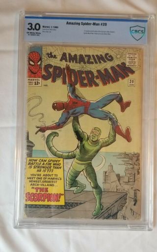 Spiderman 20 1st Appearance Of The Scorpion Cbcs 3.  0
