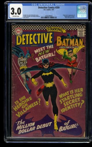Detective Comics 359 Cgc Gd/vg 3.  0 Off White 1st Batgirl