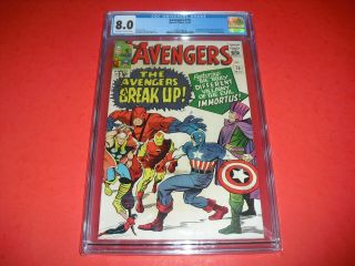 The Avengers 10 Cgc 8.  0 W/ Ow Pages From 1964 1st App Immortus Not Cbcs