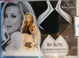 Carmen Electra 2012 Benchwarmer Boy Beater Authentic Shirt Swatch Card 1of12