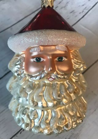 Christopher Radko Christmas Ornament Large Santa Claus Head