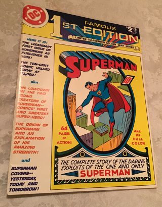 Dc Comics Famous 1st Edition Superman - Joe Shuster Signed