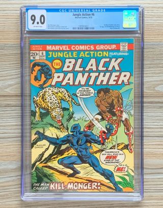 Jungle Action 6.  Cgc 9.  0.  1st Black Panther Solo Story.  1st Killmonger.  1973.