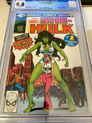 Savage She - Hulk 1 1980 Cgc 9.  8 1st Jennifer Walters,  She - Hulk Nm/m