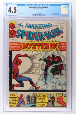 Spider - Man 13 - Marvel 1964 - Cgc 4.  5 - 1st App Mysterio - Uk Variant