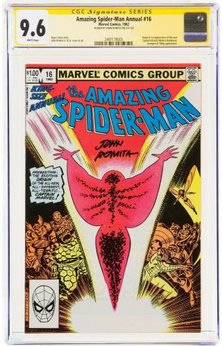 The Spider - Man Annual 16 (1982,  Marvel Comics) Cgc 9.  6 Nm,  | White Page