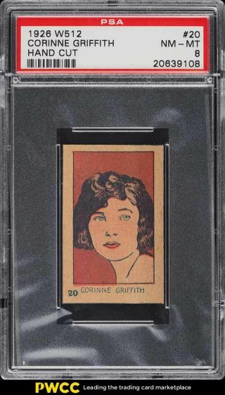 1926 W512 Strip Card Corinne Griffith 20 Psa 8 Nm - Mt