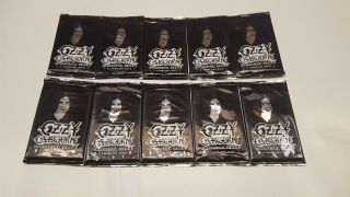 2001 Neca Ozzy Osbourne Collector Cards 10 Packs 7 Cards Per Pack
