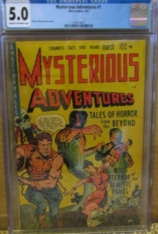 Mysterious Adventures 1 Cgc 5.  0 Tales Of Horror From The Beyond Vanpire 1950