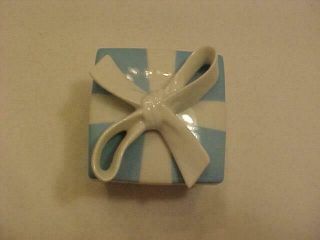 Tiffany & Co.  Ceramic Little Blue Trinket Ribbon Box